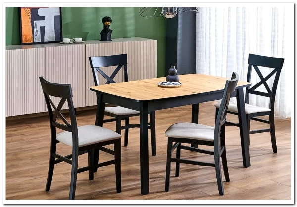 Стол обеденный Halmar BARRIL 130 (дуб артизан/черный) заказать по цене 31 810 руб. в Нижнем Новгороде Стол обеденный Halmar BARRIL 130 (дуб артизан/черный) заказать по цене 31 810 руб. в Нижнем Новгороде