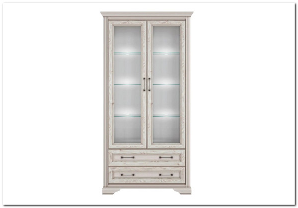Шкаф-витрина Stylius (Стилиус) B169-REG2W2S BRW заказать по цене 46 180 руб. в Нижнем Новгороде