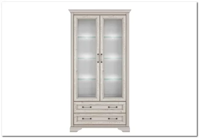 Шкаф-витрина Stylius (Стилиус) B169-REG2W2S BRW