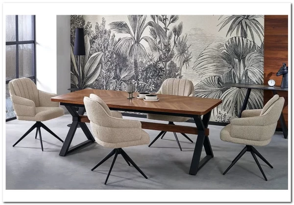 Стол обеденный Halmar BARON 200 (орех/черный) заказать по цене 96 750 руб. в Нижнем Новгороде Стол обеденный Halmar BARON 200 (орех/черный) заказать по цене 96 750 руб. в Нижнем Новгороде