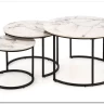 Комплект Halmar GILDA, 3 стола журнальных (белый мрамор/черный) заказать по цене 20 798 руб. в Нижнем Новгороде