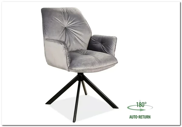 Стул кухонный Signal BOOGIE II Velvet Bluvel 14 серый/черный мат заказать по цене 19 731 руб. в Нижнем Новгороде Стул кухонный Signal BOOGIE II Velvet Bluvel 14 серый/черный мат заказать по цене 19 731 руб. в Нижнем Новгороде