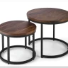 Комплект Halmar OREO 2 стола журнальных (ореховый/черный) заказать по цене 14 926 руб. в Нижнем Новгороде