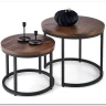 Комплект Halmar OREO 2 стола журнальных (ореховый/черный) заказать по цене 14 926 руб. в Нижнем Новгороде