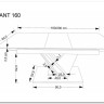 Стол обеденный Halmar VOLANT 160 (черный мрамор/дуб золотой) заказать по цене 82 680 руб. в Нижнем Новгороде