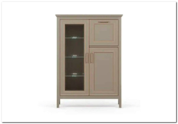 Тумба-витрина Classic глиняный серый KOM1W1D1B BRW заказать по цене 28 520 руб. в Нижнем Новгороде