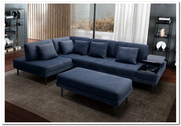 Модульный диван Милан-1 Soft Time с баром  и пуфом заказать по цене 227 920 руб. в Нижнем Новгороде Модульный диван Милан-1 Soft Time с баром  и пуфом заказать по цене 227 920 руб. в Нижнем Новгороде