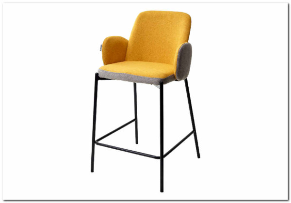 Полубарный стул NYX (H=65cm) VF106 желтый / VF120 серый заказать по цене 9 225 руб. в Нижнем Новгороде