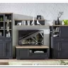 Шкаф с витриной Жасмин REG1W2D1S (Графит/Дуб артизан) BRW заказать по цене 38 460 руб. в Нижнем Новгороде