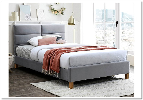 Кровать Signal SIERRA VELVET BLUVEL03 (светло-серый/дуб) 120/200 заказать по цене 32 364 руб. в Нижнем Новгороде