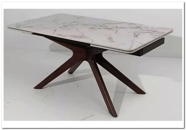 Стол EDER 160 GLOSS COLD JADE SOLID CERAMIC / Орех, ®DISAUR заказать по цене 89 600 руб. в Нижнем Новгороде