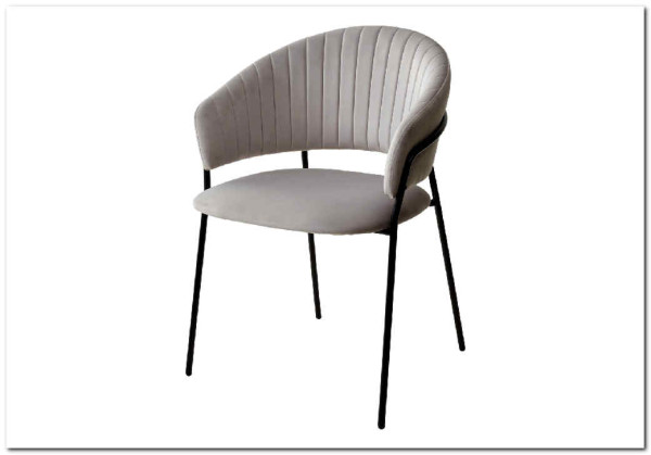 Стул ГЕММА цвет светло-серый #H09 велюр / черный каркас заказать по цене 6 500 руб. в Нижнем Новгороде