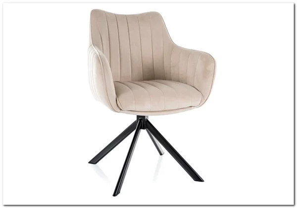 Стул кухонный Signal AZALIA Velvet Bluvel 30 поворотный (светло-бежевый/черный) заказать по цене 20 033 руб. в Нижнем Новгороде Стул кухонный Signal AZALIA Velvet Bluvel 30 поворотный (светло-бежевый/черный) заказать по цене 20 033 руб. в Нижнем Новгороде