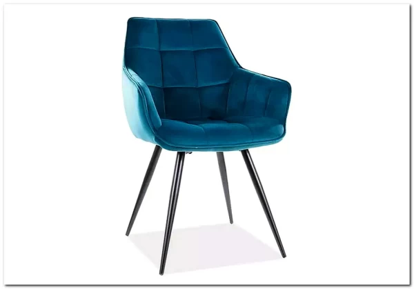 Стул кухонный LILIA VELVET  Signal (бирюзовый/черный) заказать по цене 15 867 руб. в Нижнем Новгороде