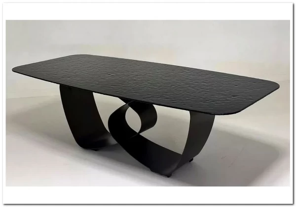 Стол TOVE 240 GREY, стекло BUBBLE / Шоколадное золото каркас ®DISAUR заказать по цене 150 500 руб. в Нижнем Новгороде