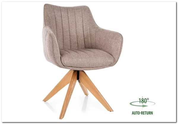 Стул кухонный Signal AZALIA D Brego 31 поворотный (светло-бежевый/дуб) заказать по цене 21 209 руб. в Нижнем Новгороде Стул кухонный Signal AZALIA D Brego 31 поворотный (светло-бежевый/дуб) заказать по цене 21 209 руб. в Нижнем Новгороде