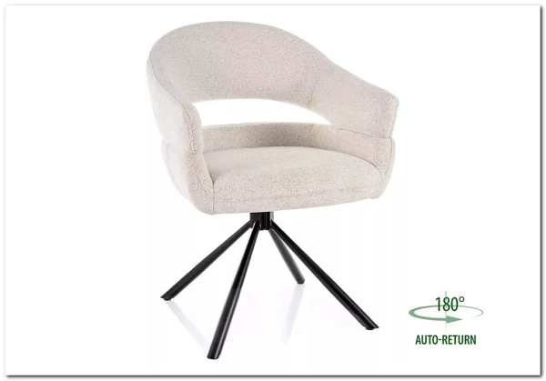 Стул кухонный Signal BORGO Raven 22 поворотный (светло-бежевый/черный) заказать по цене 19 050 руб. в Нижнем Новгороде Стул кухонный Signal BORGO Raven 22 поворотный (светло-бежевый/черный) заказать по цене 19 050 руб. в Нижнем Новгороде