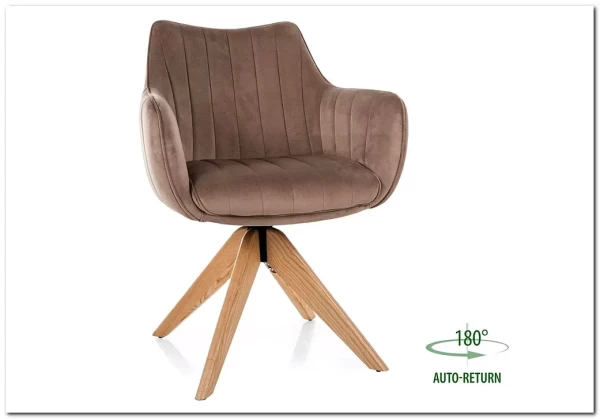 Стул кухонный Signal AZALIA D Velvet Bluvel 40 поворотный (темно-бежевый/дуб) заказать по цене 21 209 руб. в Нижнем Новгороде Стул кухонный Signal AZALIA D Velvet Bluvel 40 поворотный (темно-бежевый/дуб) заказать по цене 21 209 руб. в Нижнем Новгороде