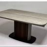 Стол DAGFINN 160 IVORY TRAVERTINE SOLID CERAMIC / Кофе / Орех, ®DISAUR заказать по цене 95 600 руб. в Нижнем Новгороде