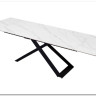 Стол LIVORNO 180 MATT WHITE MARBLE SOLID CERAMIC / BLACK заказать по цене 80 055 руб. в Нижнем Новгороде
