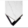 Стол LIVORNO 180 MATT WHITE MARBLE SOLID CERAMIC / BLACK заказать по цене 80 055 руб. в Нижнем Новгороде
