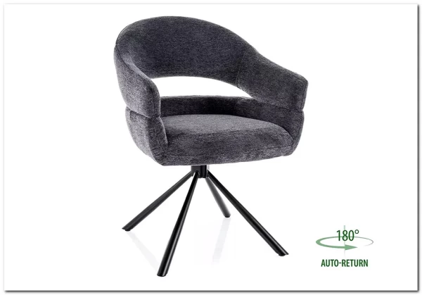 Стул кухонный Signal BORGO Raven 18 поворотный (темно-серый/черный) заказать по цене 19 050 руб. в Нижнем Новгороде Стул кухонный Signal BORGO Raven 18 поворотный (темно-серый/черный) заказать по цене 19 050 руб. в Нижнем Новгороде