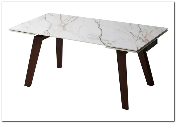 Стол BETIS 180 MATTE GILDED WHITE SOLID CERAMIC / Орех, ®DISAUR заказать по цене 91 900 руб. в Нижнем Новгороде