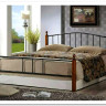 Купить Кровать AT-915 дерево гевея/металл 160*200 (Queen bed), красный дуб/черный с доставкой по России по цене производителя можно в магазине Другая Мебель в Нижнем Новгороде
