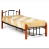 Купить Кровать AT-915 дерево гевея/металл 90*200 (Single bed), красный дуб/черный с доставкой по России по цене производителя можно в магазине Другая Мебель в Нижнем Новгороде