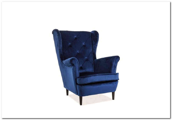 Кресло LADY Velvet Bluvel 86  Signal (темно-синий) заказать по цене 47 283 руб. в Нижнем Новгороде