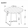 Стол обеденный Halmar BARRY 105 (орех/черный) заказать по цене 17 874 руб. в Нижнем Новгороде
