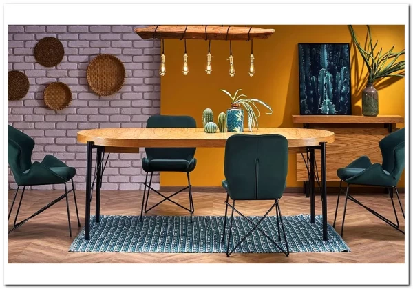 Стол обеденный Halmar INFERNO раскладной (дуб натуральный/черный) заказать по цене 139 092 руб. в Нижнем Новгороде