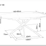 Стол обеденный Signal GASTON Ceramic 140 (белый/черный) заказать по цене 74 146 руб. в Нижнем Новгороде