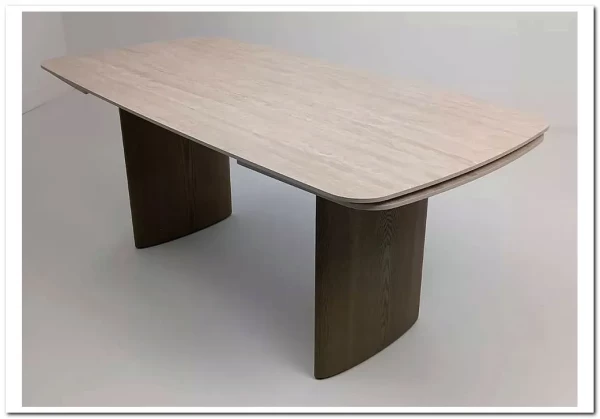 Стол CALVIN 180 MATTE ROME TRAVERTINE SOLID CERAMIC / Серый дуб, ®DISAUR заказать по цене 96 050 руб. в Нижнем Новгороде