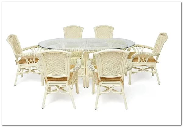 Комплект обеденный "ANDREA GRAND" (стол+6 кресел) TCH White (белый) заказать по цене 216 000 руб. в Нижнем Новгороде Комплект обеденный "ANDREA GRAND" (стол+6 кресел) TCH White (белый) заказать по цене 216 000 руб. в Нижнем Новгороде