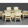 Комплект обеденный "ANDREA GRAND" (стол+6 кресел) TCH White (белый) заказать по цене 216 000 руб. в Нижнем Новгороде