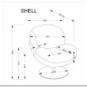 Кресло Halmar SHELL (серый) заказать по цене 33 801 руб. в Нижнем Новгороде