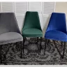 Стул NEPAL-P ЗЕЛЕНЫЙ 19 велюр/ черный каркас заказать по цене 7 100 руб. в Нижнем Новгороде