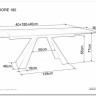 Стол обеденный Signal SALVADORE Ceramic 180 раскладной (серый мрамор/черный мат) заказать по цене 143 312 руб. в Нижнем Новгороде