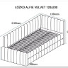 Кровать SIGNAL ALFIE Velvet Bluvel 14 темно-серый, 120/200 заказать по цене 77 985 руб. в Нижнем Новгороде