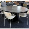 Стол обеденный Signal ANGEL II 120 (эффект серого мрамора/черный) заказать по цене 85 227 руб. в Нижнем Новгороде