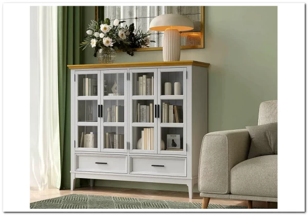 Шкаф для посуды Квадро-С 42 из массива сосны заказать по цене 54 605 руб. в Нижнем Новгороде