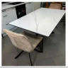 Стол обеденный Halmar DIESEL раскладной (белый мрамор/темно-серый/черный) заказать по цене 73 944 руб. в Нижнем Новгороде