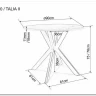 Стол обеденный Signal TALIA (эффект белого мрамора/черный) заказать по цене 26 644 руб. в Нижнем Новгороде