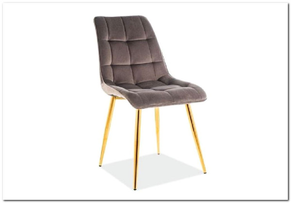 Стул кухонный Signal CHIC Velvet Bluvel 14 (серый/золотой) заказать по цене 10 726 руб. в Нижнем Новгороде