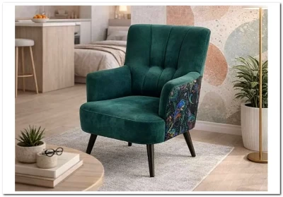 Кресло Halmar PAGONI (темно-зеленый/черный)