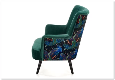 Кресло Halmar PAGONI (темно-зеленый/черный)