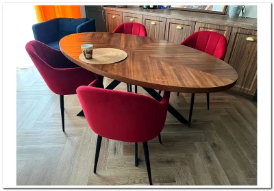 Стол обеденный Halmar LOCARNO (ореховый/черный)