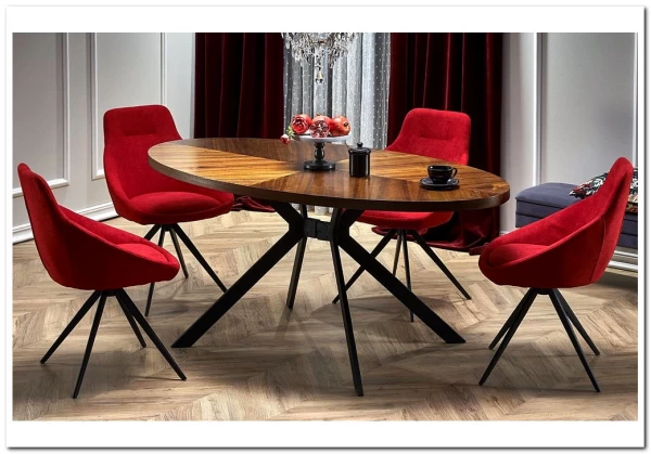 Стол обеденный Halmar LOCARNO (ореховый/черный) заказать по цене 44 604 руб. в Нижнем Новгороде