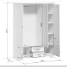 Купить Шкаф Кентаки SZF5D2S белый BRW  с доставкой по России по цене производителя можно в магазине Другая Мебель в Нижнем Новгороде